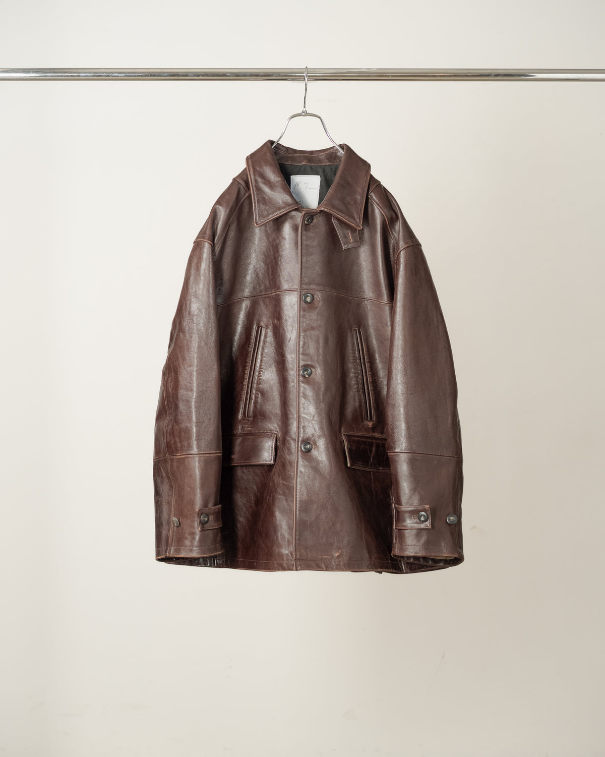 【ANCELLM】H.L HALF COAT - BROWN