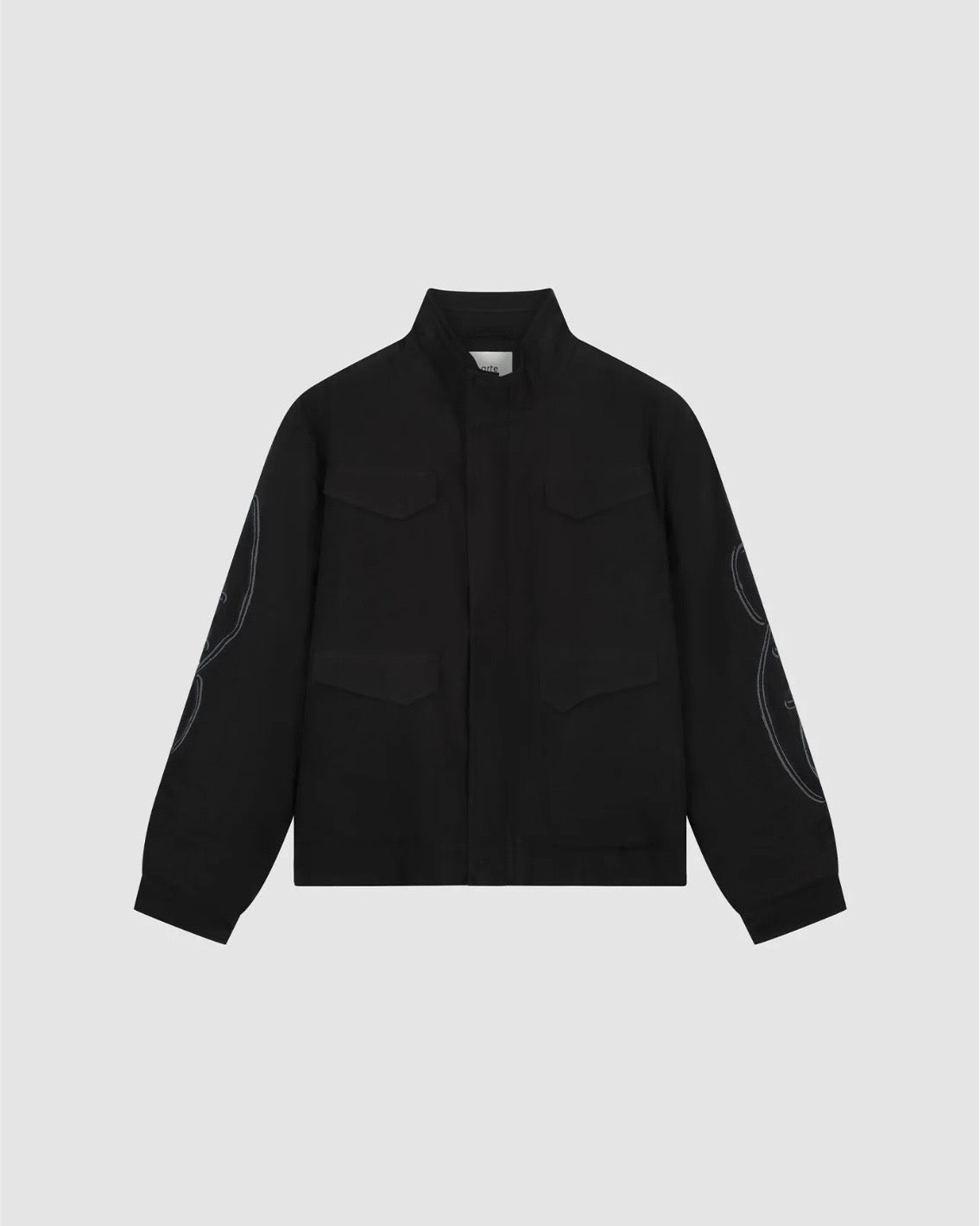 [ARTE ANTWERP] SWIRL UTILITY JACK ET - BLACK