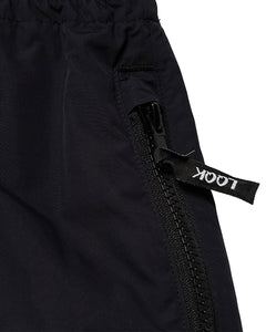 [LQQK STUDIO] NYLON TRACK PANTS - BLACK