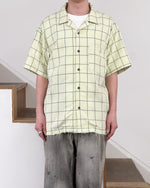 Load image into Gallery viewer, [ANCELLM]RAYON CHECK CRASH SS SHIRT - MINT
