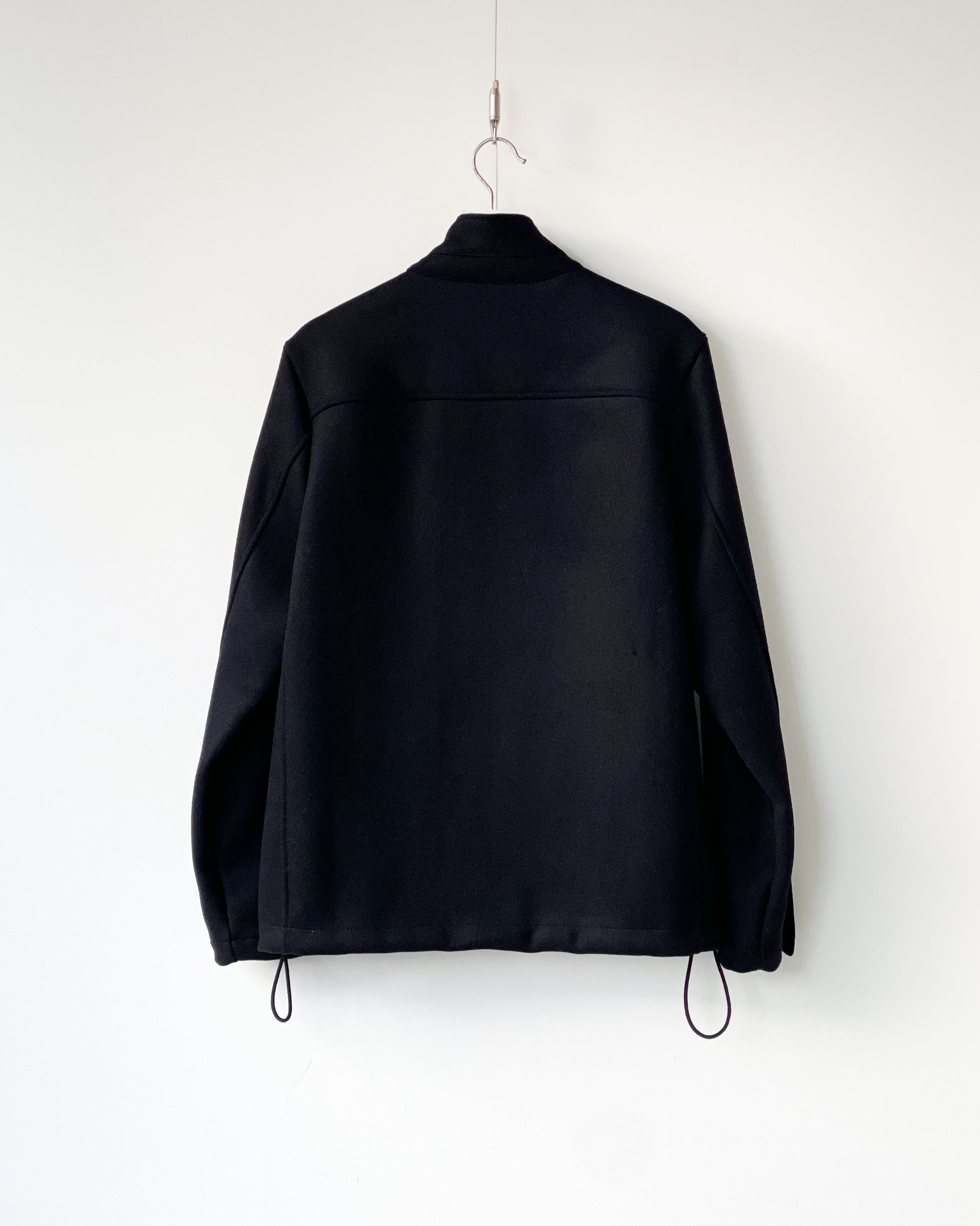【RANRA】HEARTH FULL ZIP WOOL JACKET - BLACK