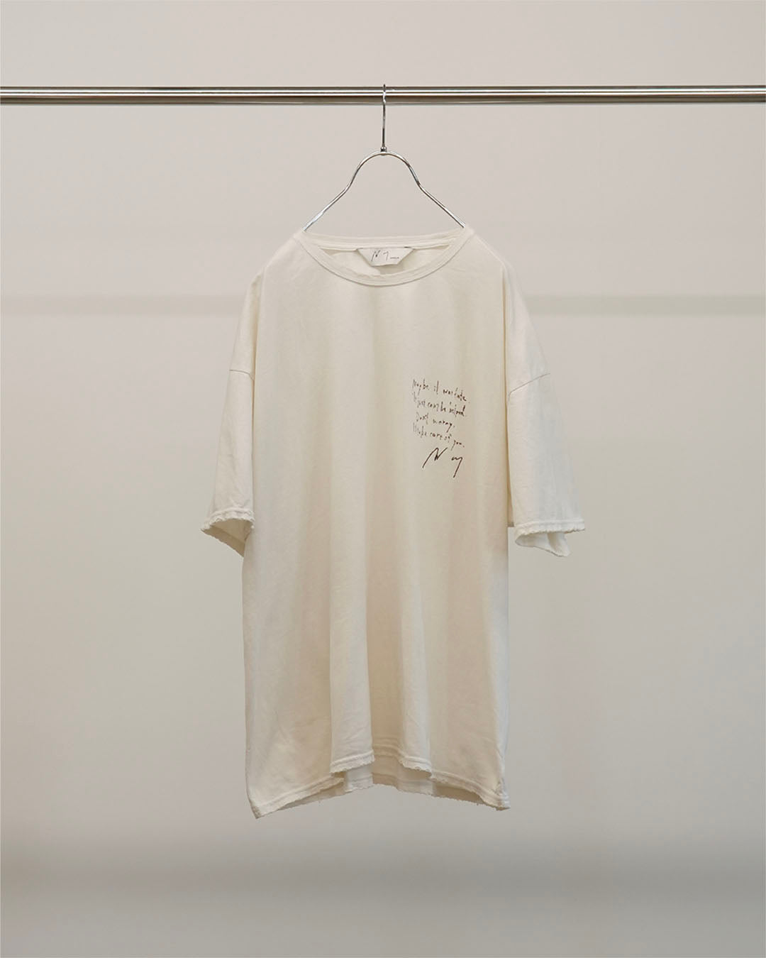 【ANCELLM】MESSAGE T-SHIRT - WHITE