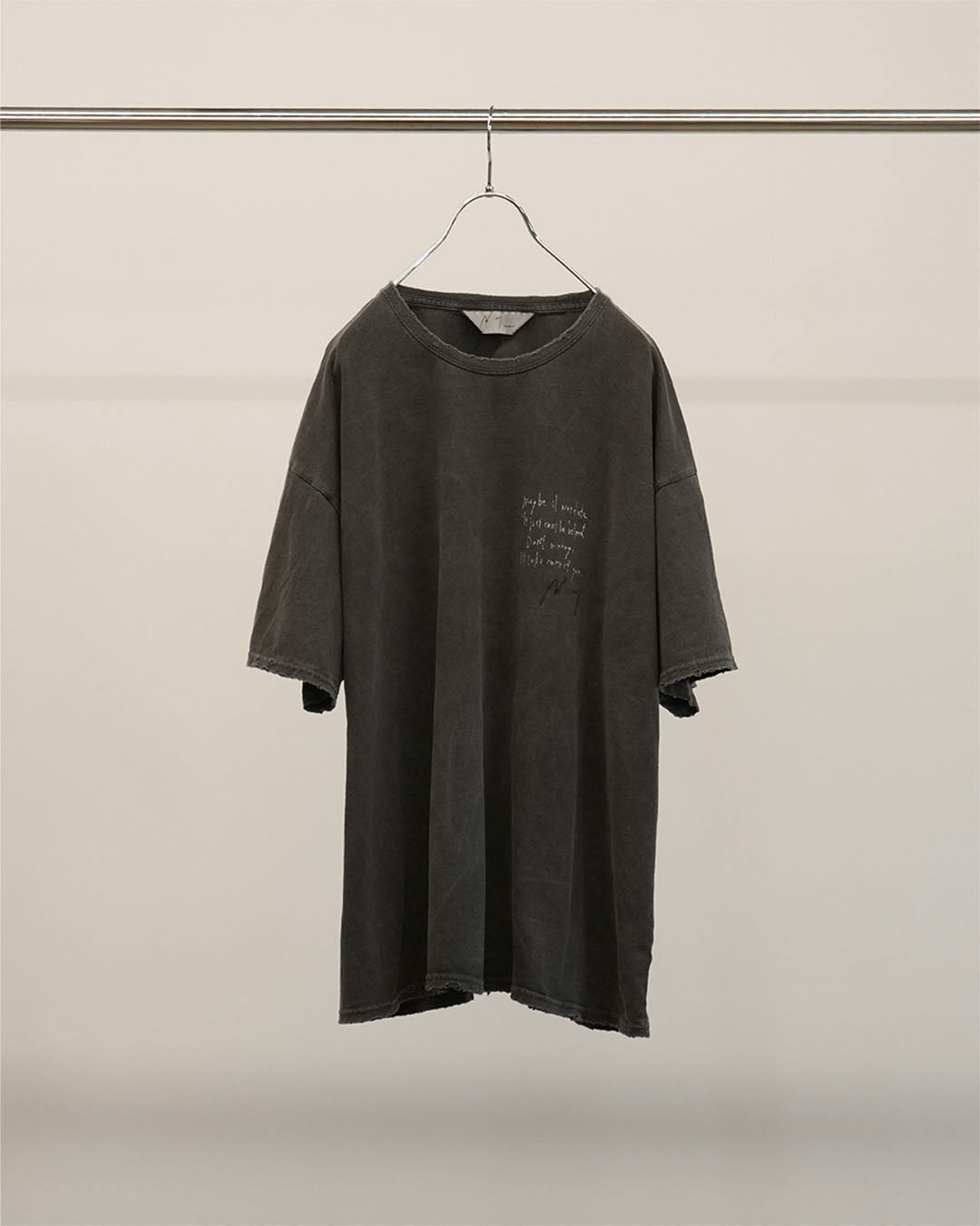 【ANCELLM】MESSAGE T-SHIRT - BLACK