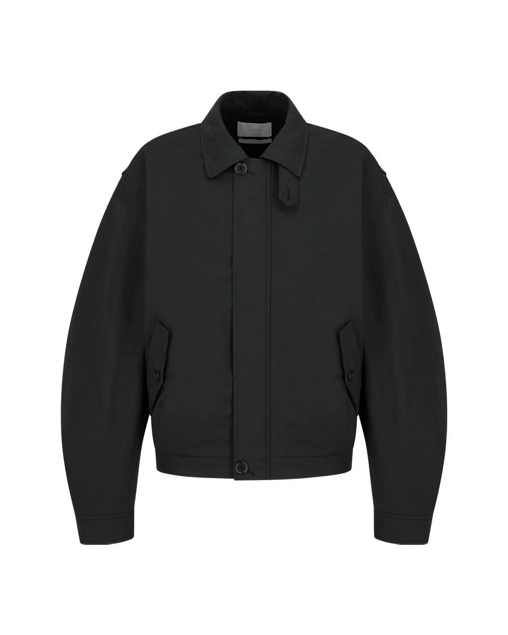 【AMOMENTO】PADDED COTTON NYLON JUMPER - BLACK