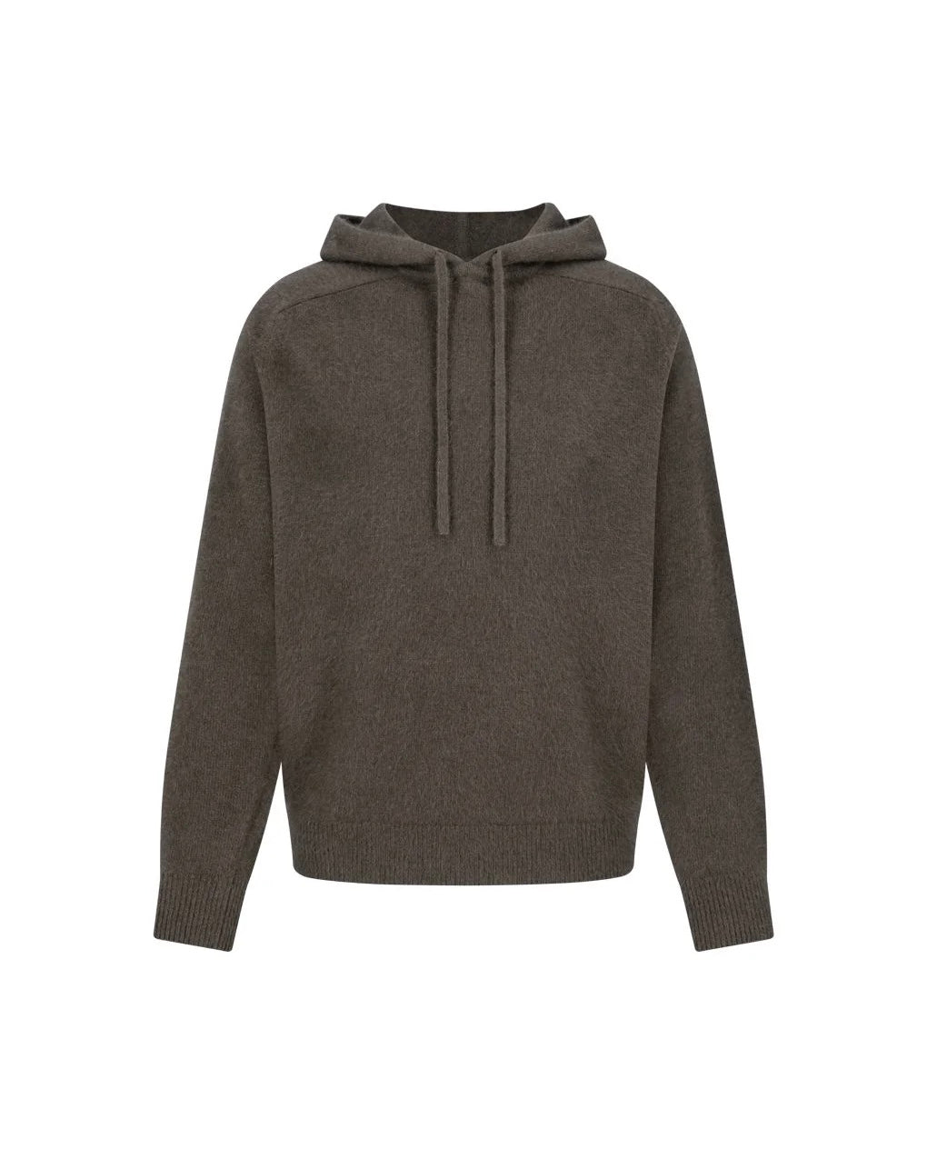 【AMOMENTO】RACOON HOODIE KNIT - BROWN