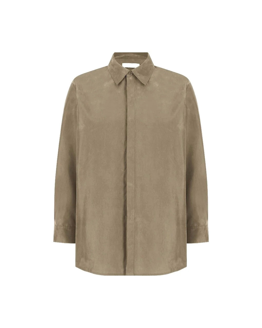【AMOMENTO】CUPRO SHIRT - KHAKI