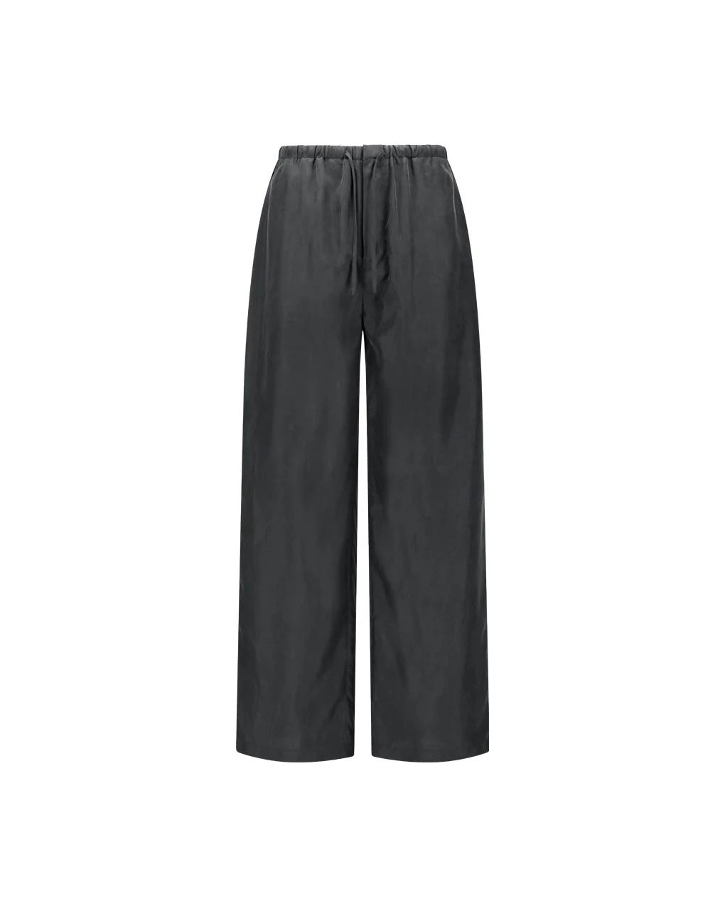 [AMOMENTO] CUPRO BANDING PANTS - CHARCOAL
