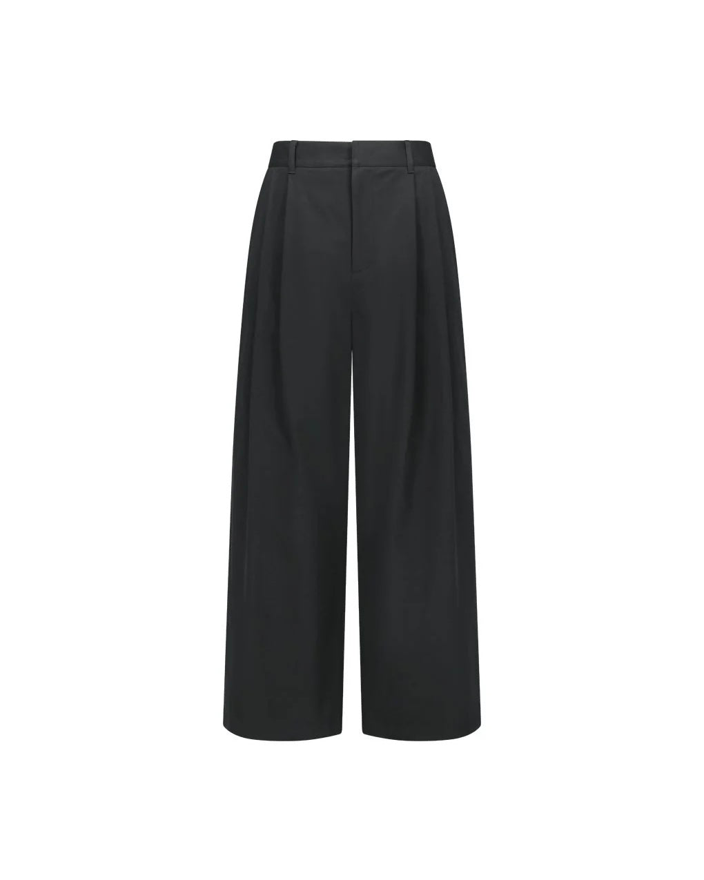 【AMOMENTO】MEN’S TWO TUCK WIDE BANDING PANTS - BLACK