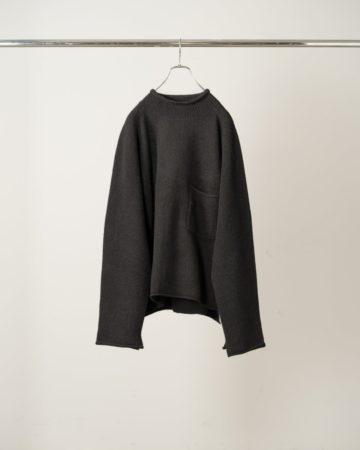 【ANCELLM】ROLLNECK LS KNIT - BLACK