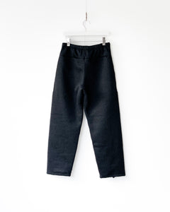 【blurhms】PE/SILK FLEECE PANTS - HEATHE BLACK