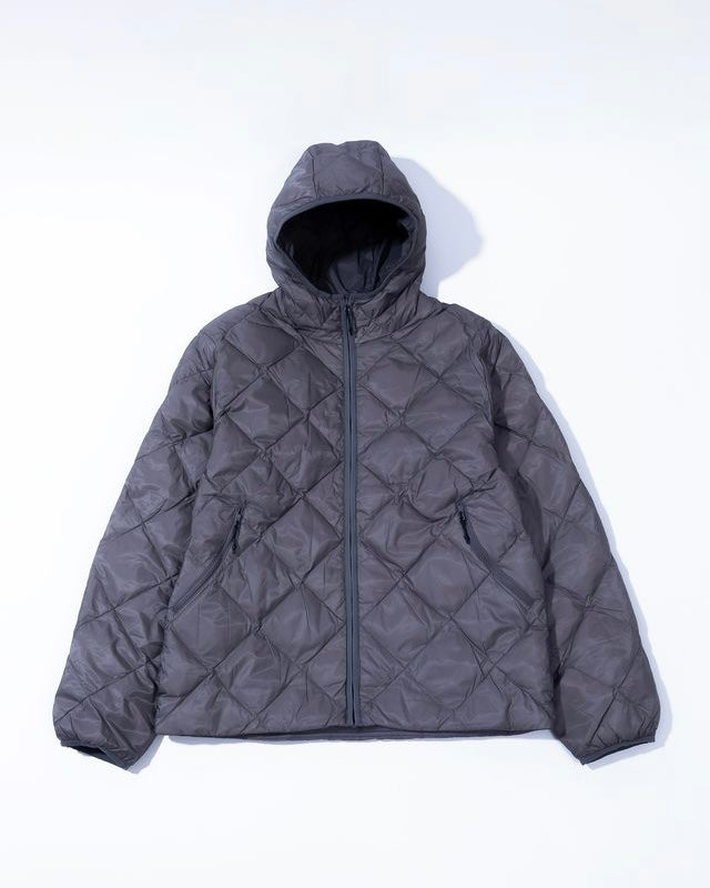 【HIKING PATROL】BASE LT DOWN HOODED JACKET - GREY