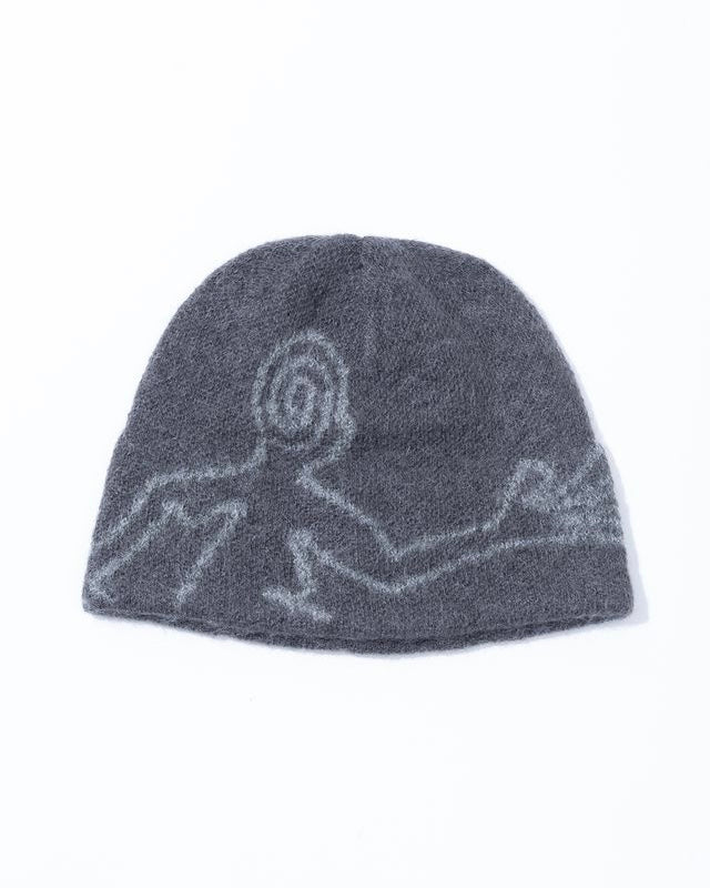【HIKING PATROL】EXPLORATION MOHAIR MIXED BEANIE - SLATE BROWN