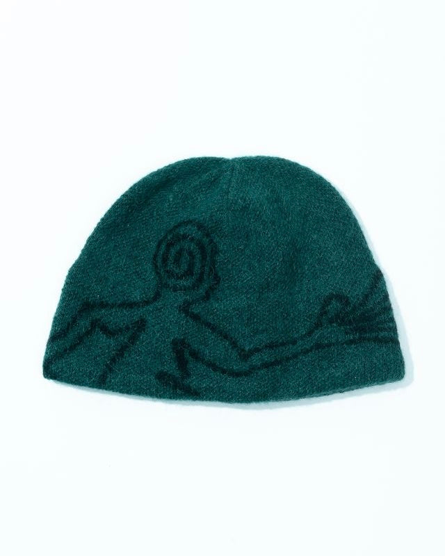 【HIKING PATROL】EXPLORATION MOHAIR MIXED BEANIE - FOREST GREEN