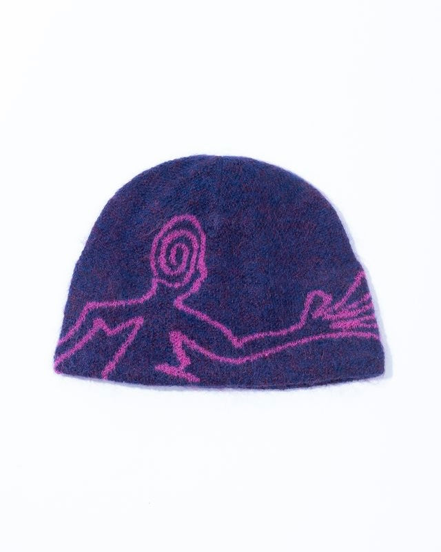 【HIKING PATROL】EXPLORATION MOHAIR MIXED BEANIE - PURPLE