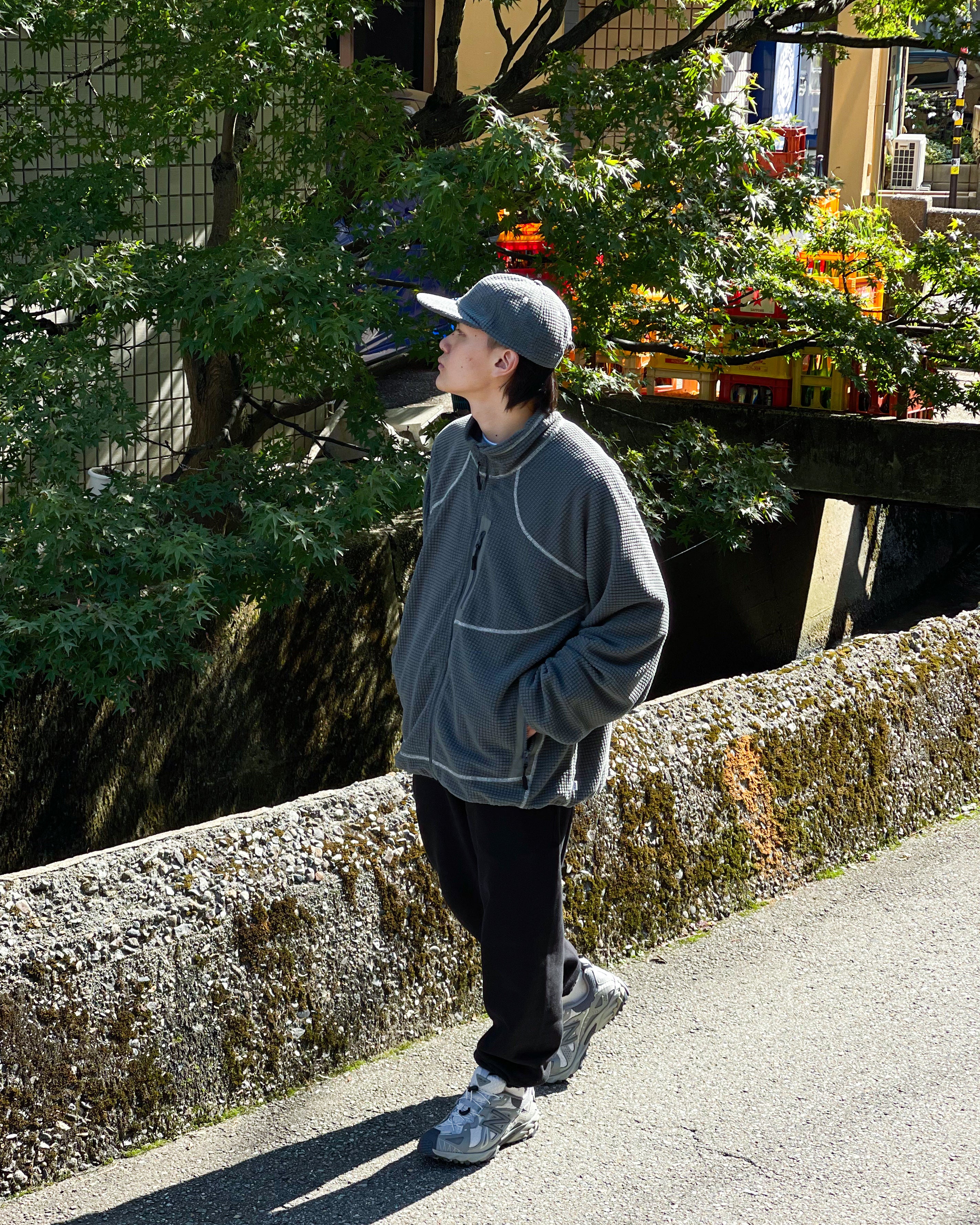 【ACY】FLEECE 6PANEL CAP - GRAY