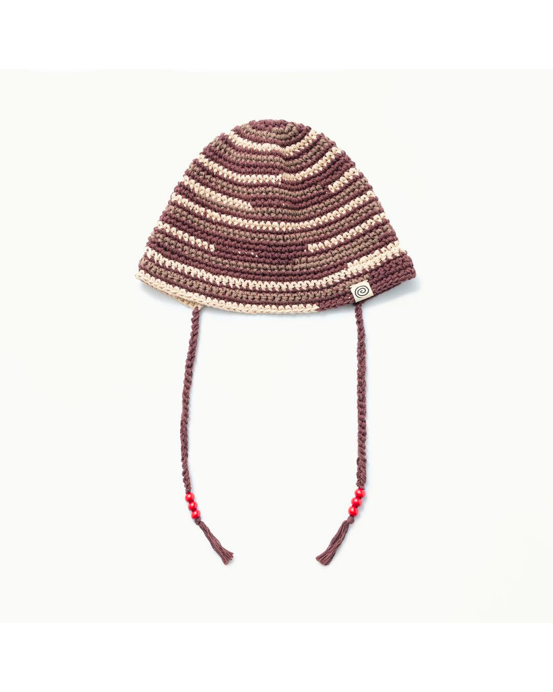 [SOL] HAND-KNITTED BORDERHAT - BROWN