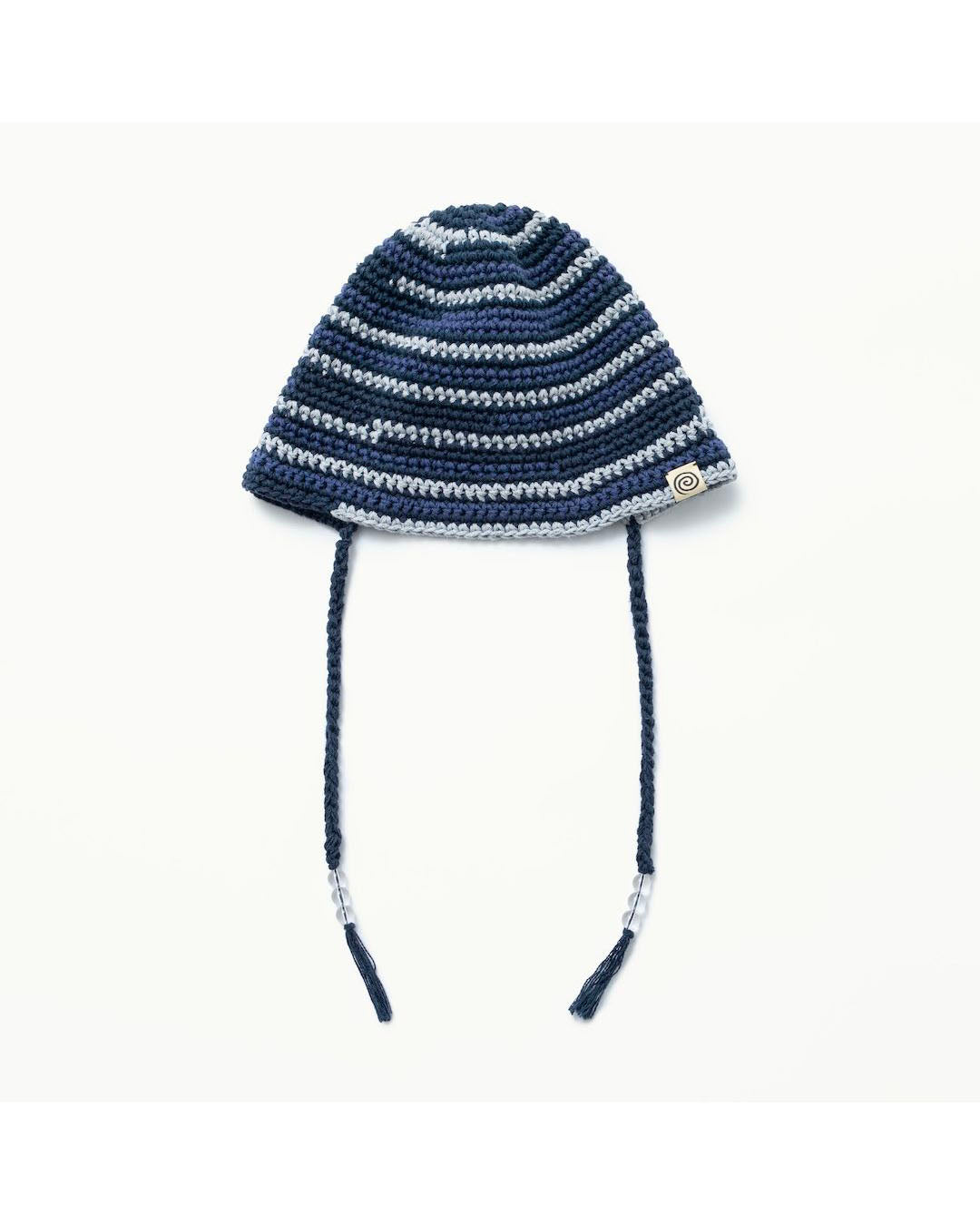 [SOL] HAND-KNITTED BORDERHAT - NAVY