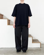 Load image into Gallery viewer, [blurhms] CO/SILK NEP PLAIN TEE - BLACK NAVY
