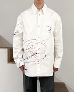Load image into Gallery viewer, [OAMC] TOWER SHIRT/SCRIBBLE - WHITE 
