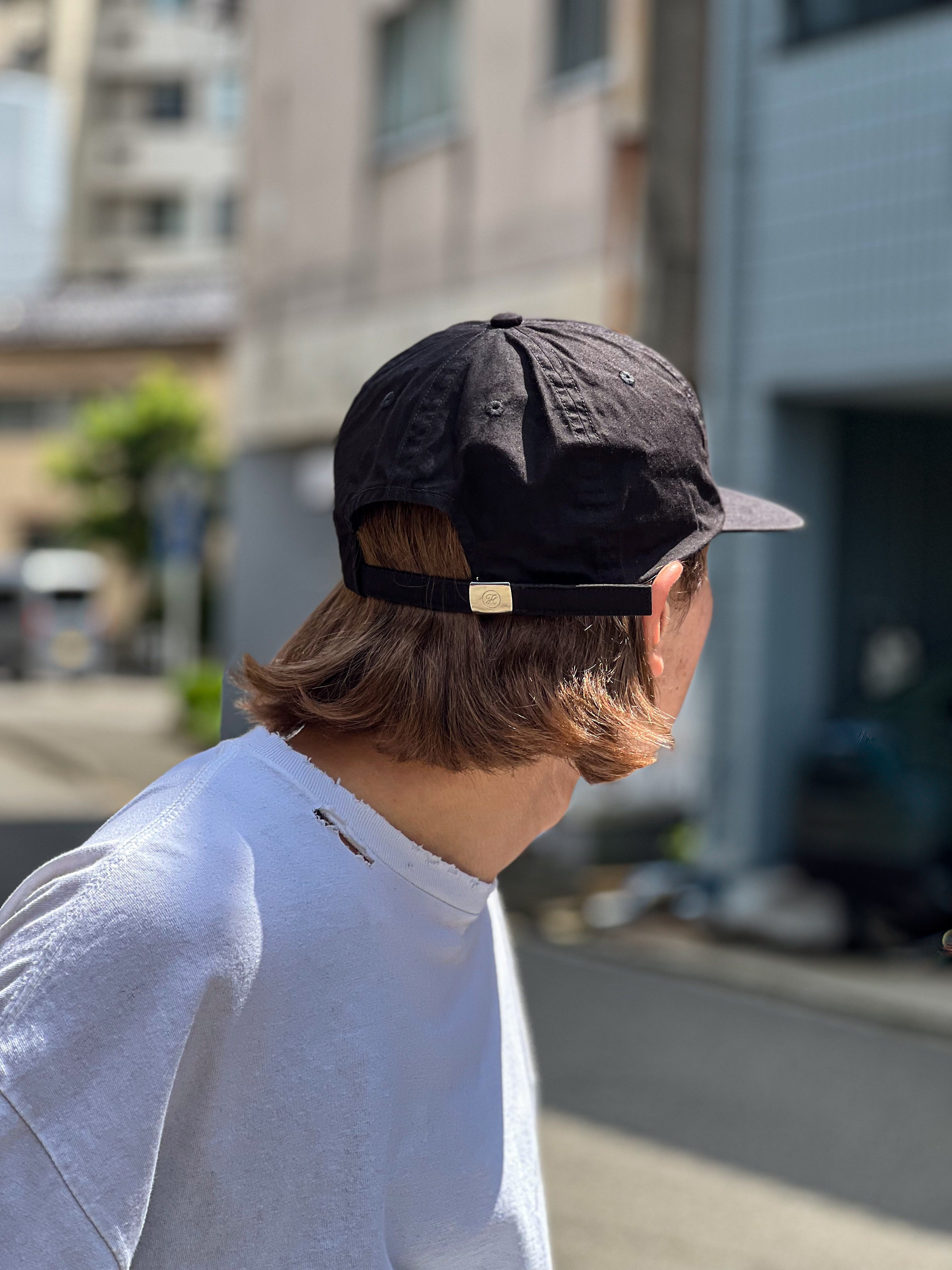 [KIJIMA TAKAYUKI] SHEEP LEATHER 6PANEL CAP - BLACK