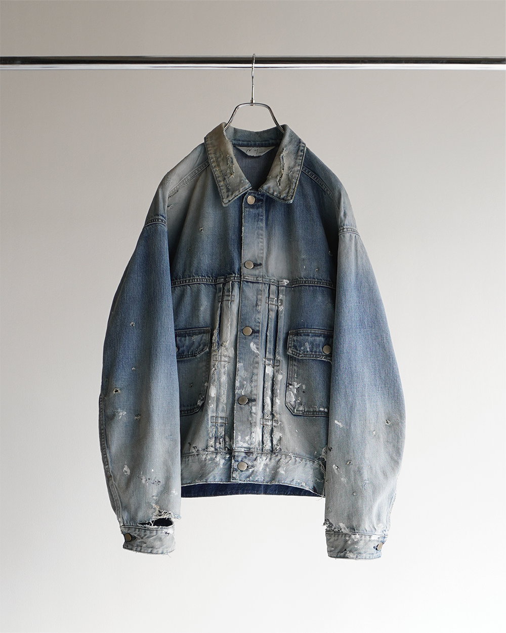 ANCELLM] CRASH DENIM JACKET type-2 - INDIGO – pan-kanazawa