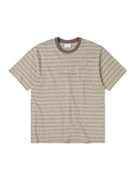 Load image into Gallery viewer, [THISISNEVERTHAT] MICRO STRIPED TEE - BROWN 
