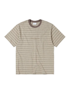 【THISISNEVERTHAT】MICRO STRIPED TEE - BROWN