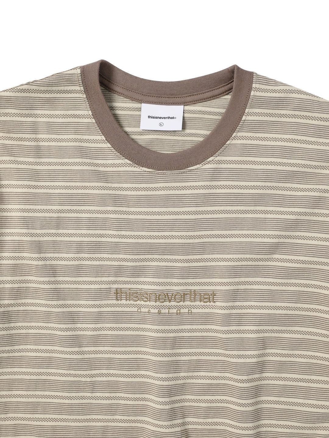 【THISISNEVERTHAT】MICRO STRIPED TEE - BROWN