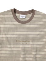 Load image into Gallery viewer, [THISISNEVERTHAT] MICRO STRIPED TEE - BROWN 
