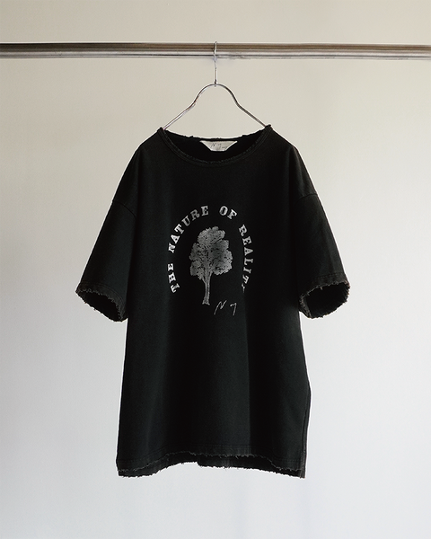 [ANCELLM] DAMAGE AGING T-SHIRT - BLACK