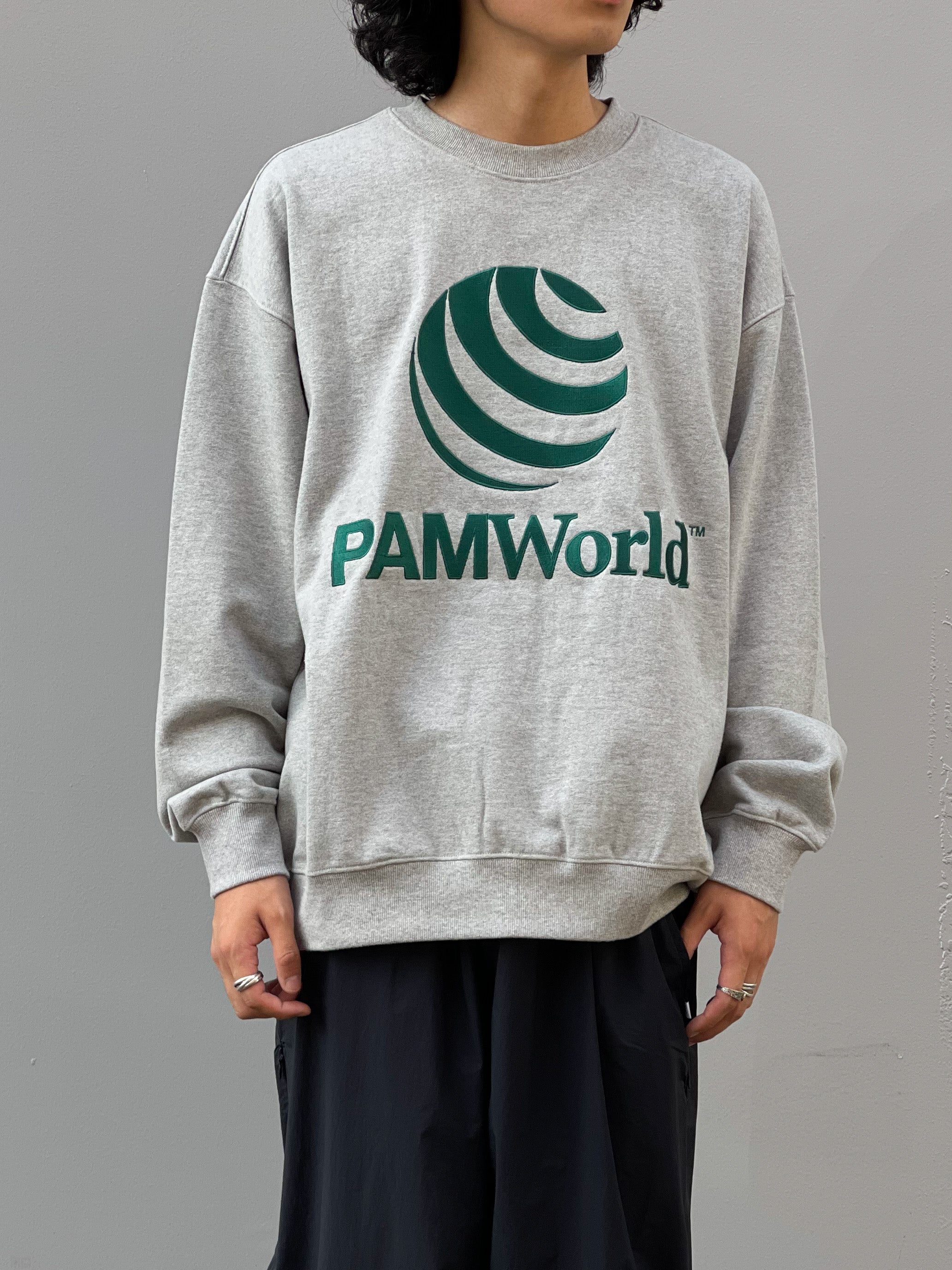 【P.A.M.】P.A.M WORLD CREW NECK SWEAT - GREY MARLE