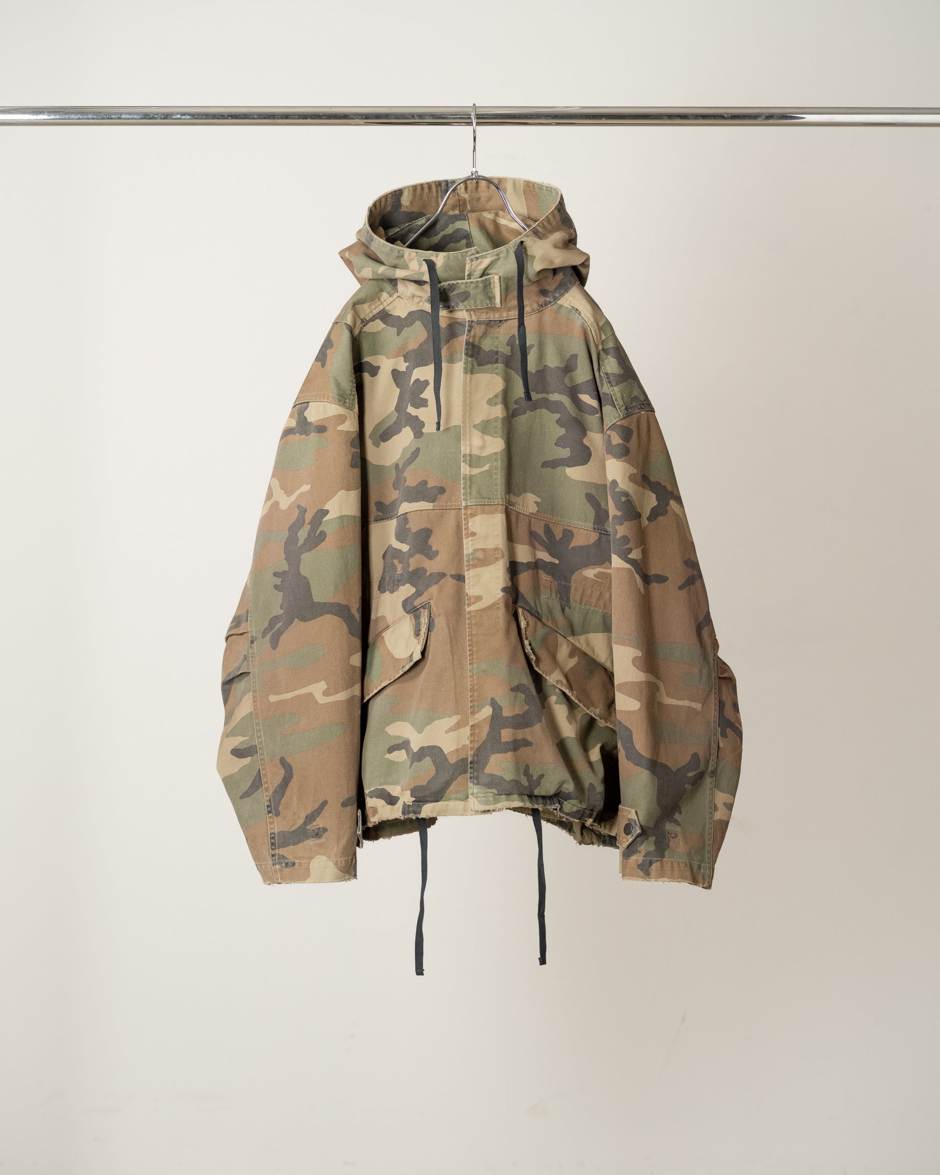 【ANCELLM】CAMO OVER HOODIE - WOODLAND