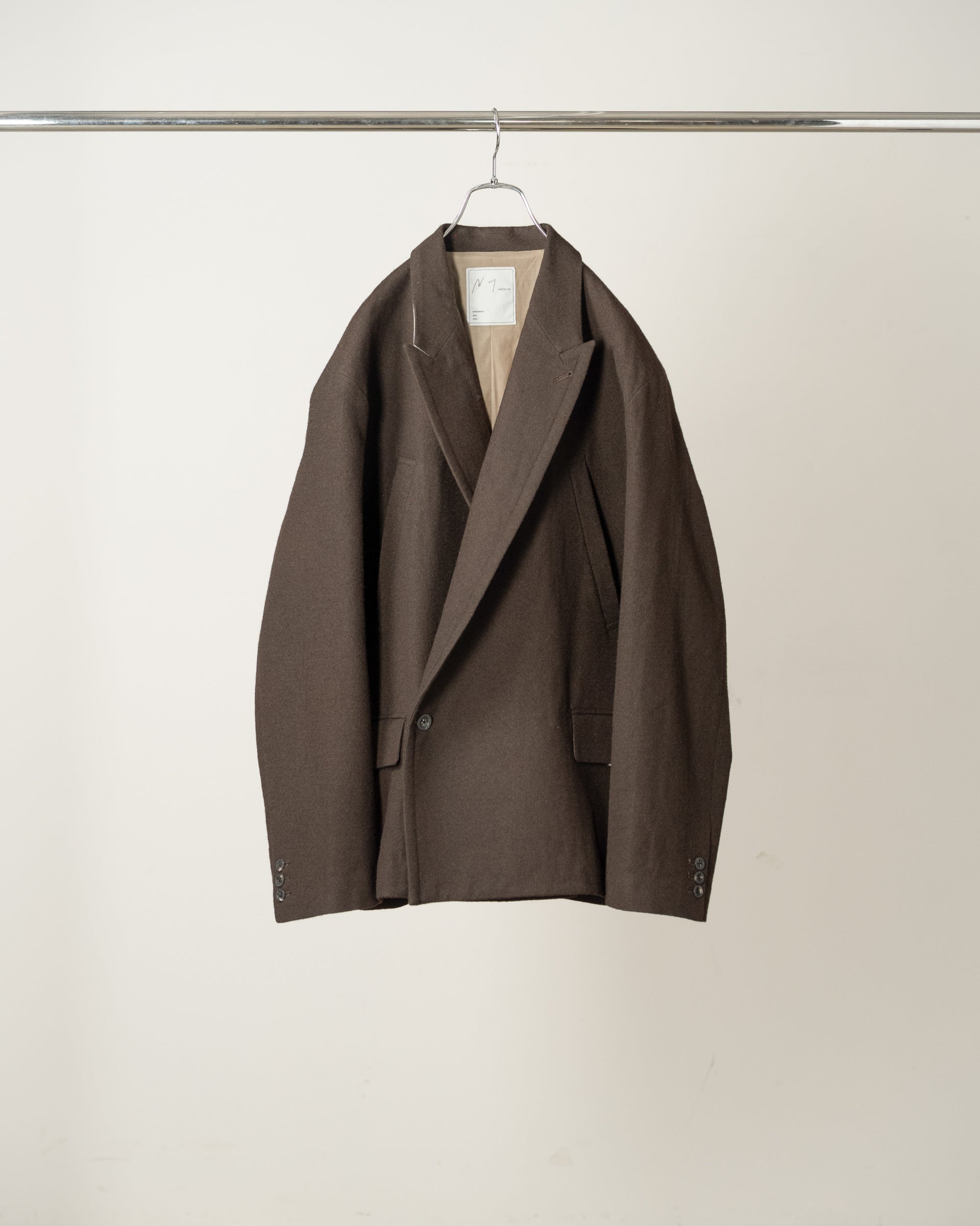 【ANCELLM】DOUBLE TAILORED JACKET - BROWN