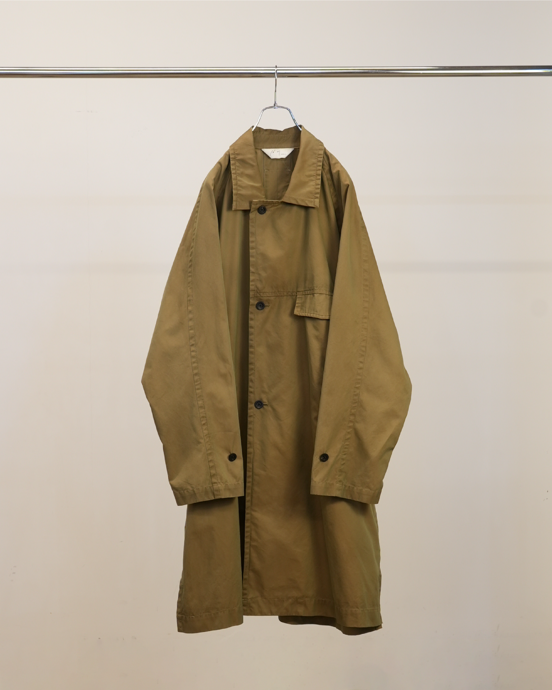 【ANCELLM】SINGLE BREASTED COLLAR COAT - BEIGE