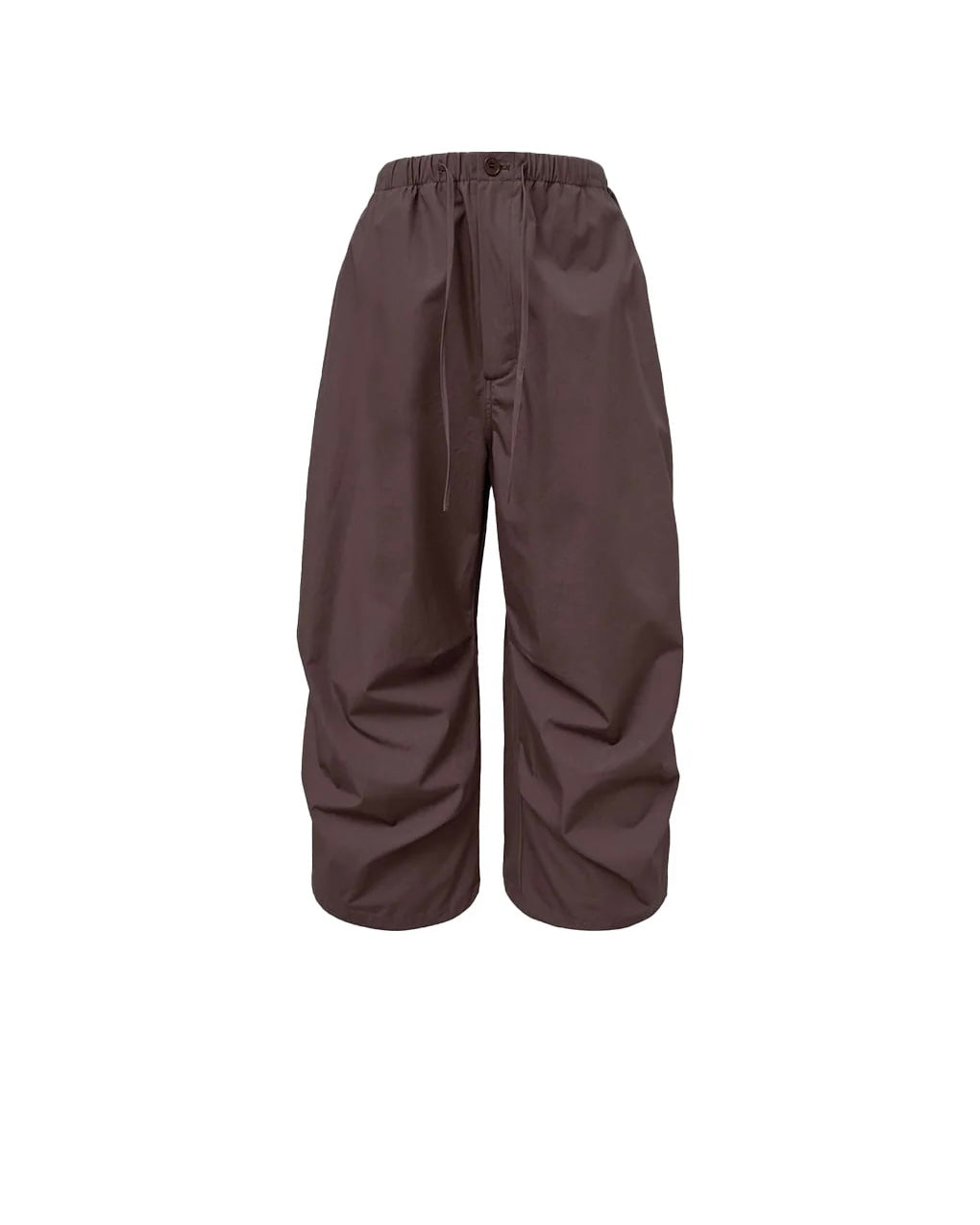 【AMOMENTO】DRAWSTRING CAPRI PANTS - BURGUNDY