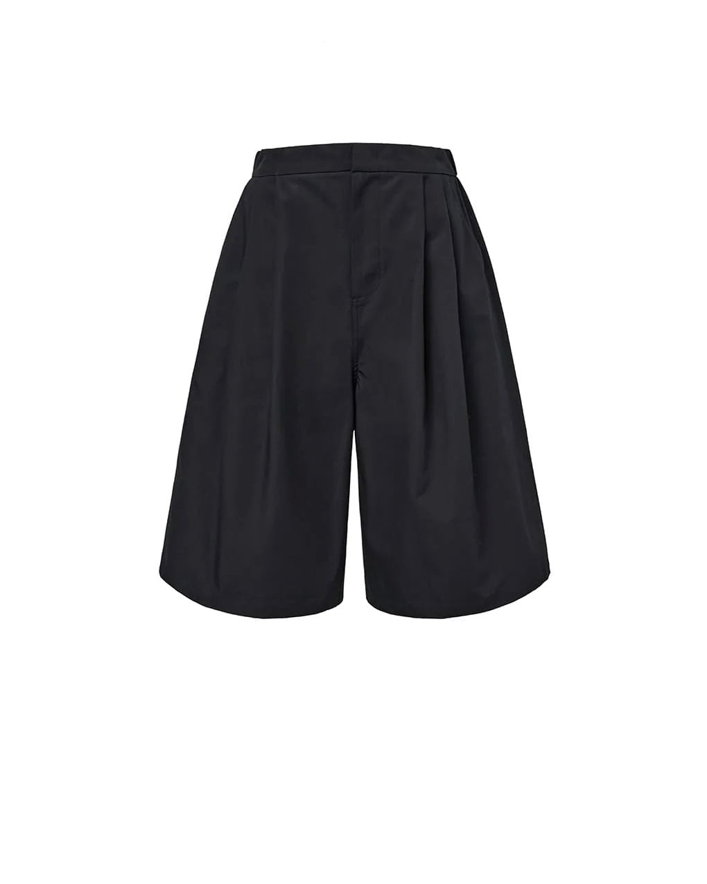 【AMOMENTO】TWO TUCK WIDE SHORTS - BLACK