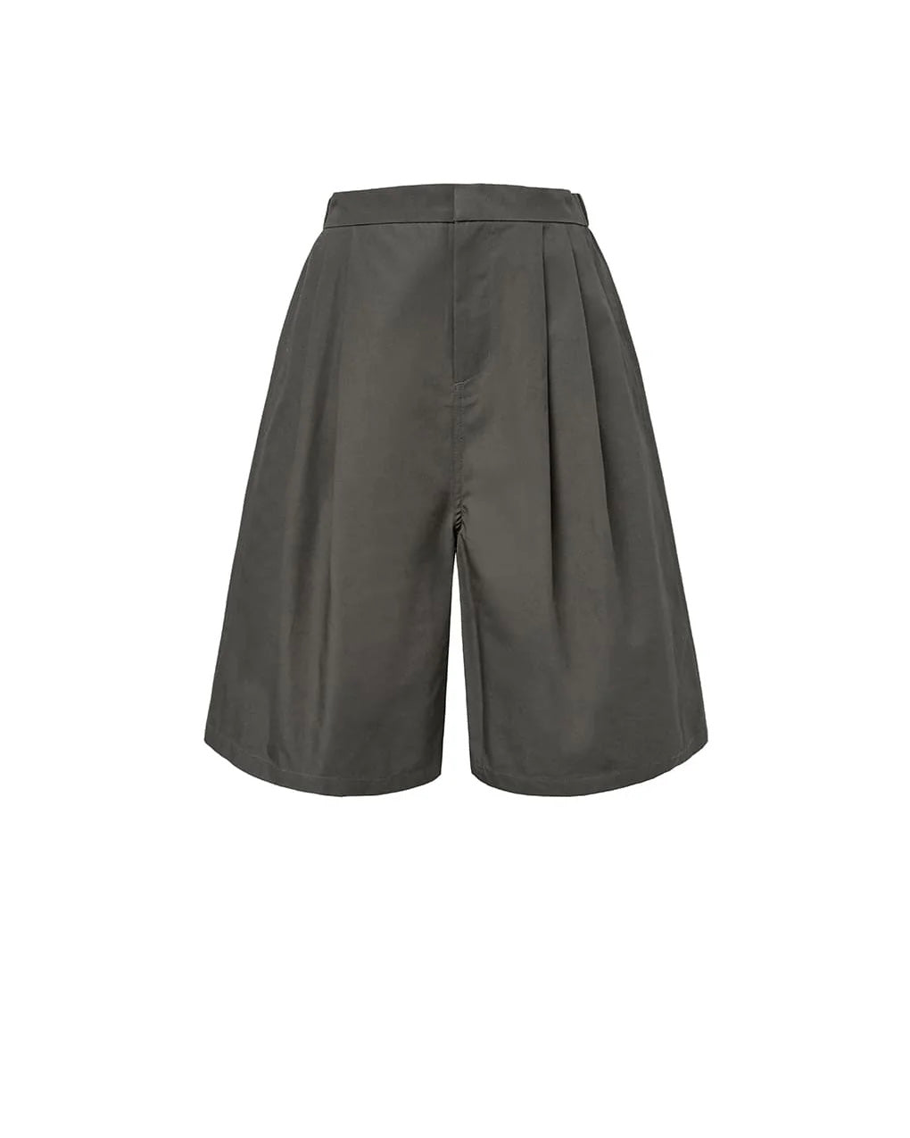 【AMOMENTO】TWO TUCK WIDE SHORTS - BROWN