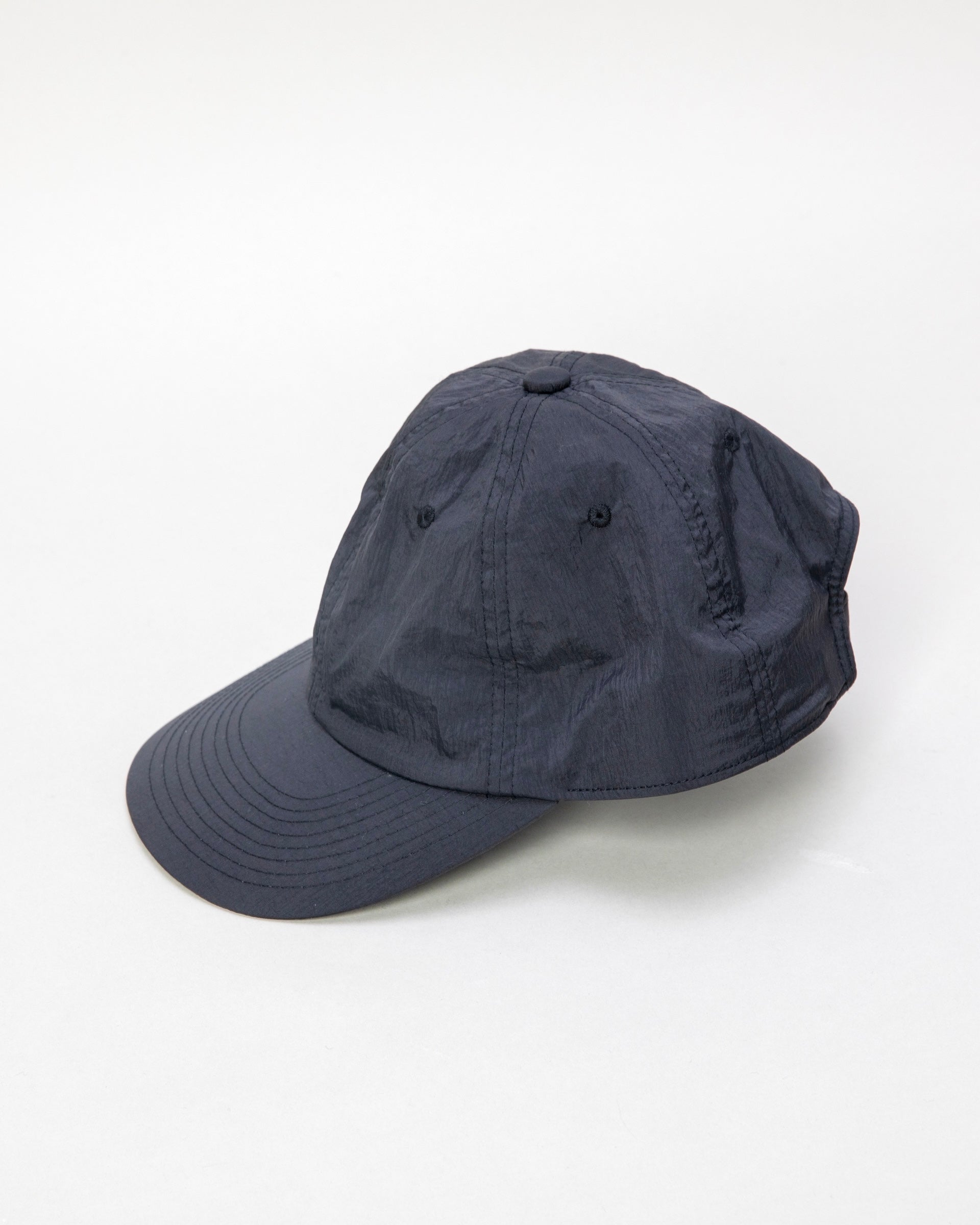 【ERA】SHRINK TAFFETA 6 PANEL CAP - BLACK