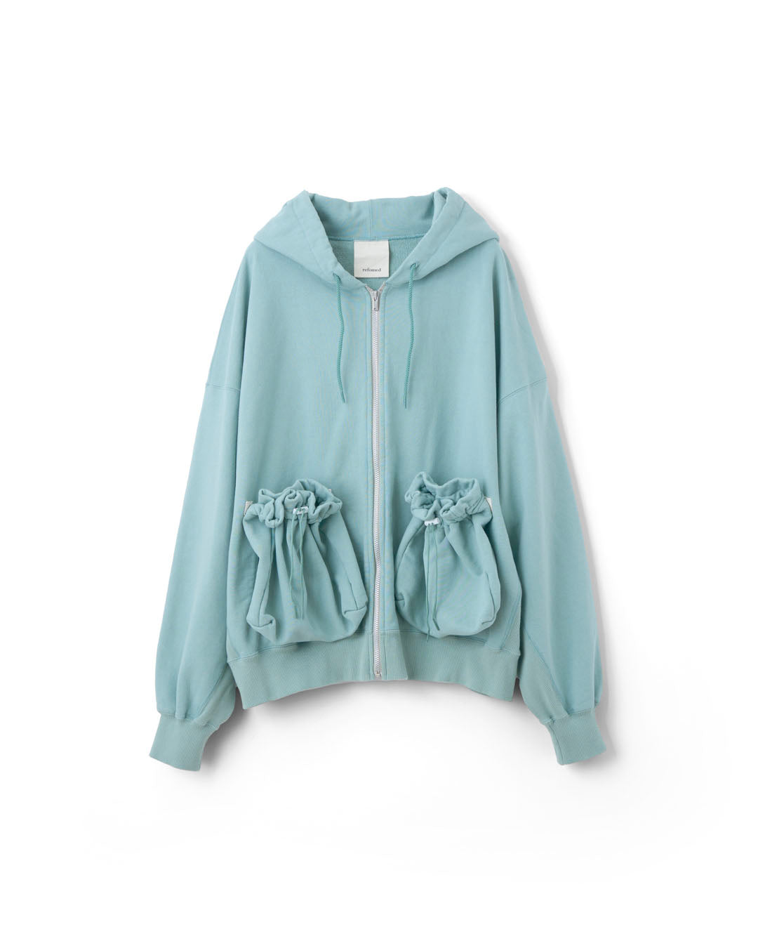 【REFOMED】"KINCHAKU" ZIPUP HOODIE - MINT