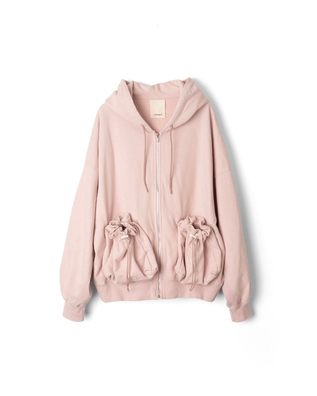 【REFOMED】"KINCHAKU" ZIPUP HOODIE - PINK