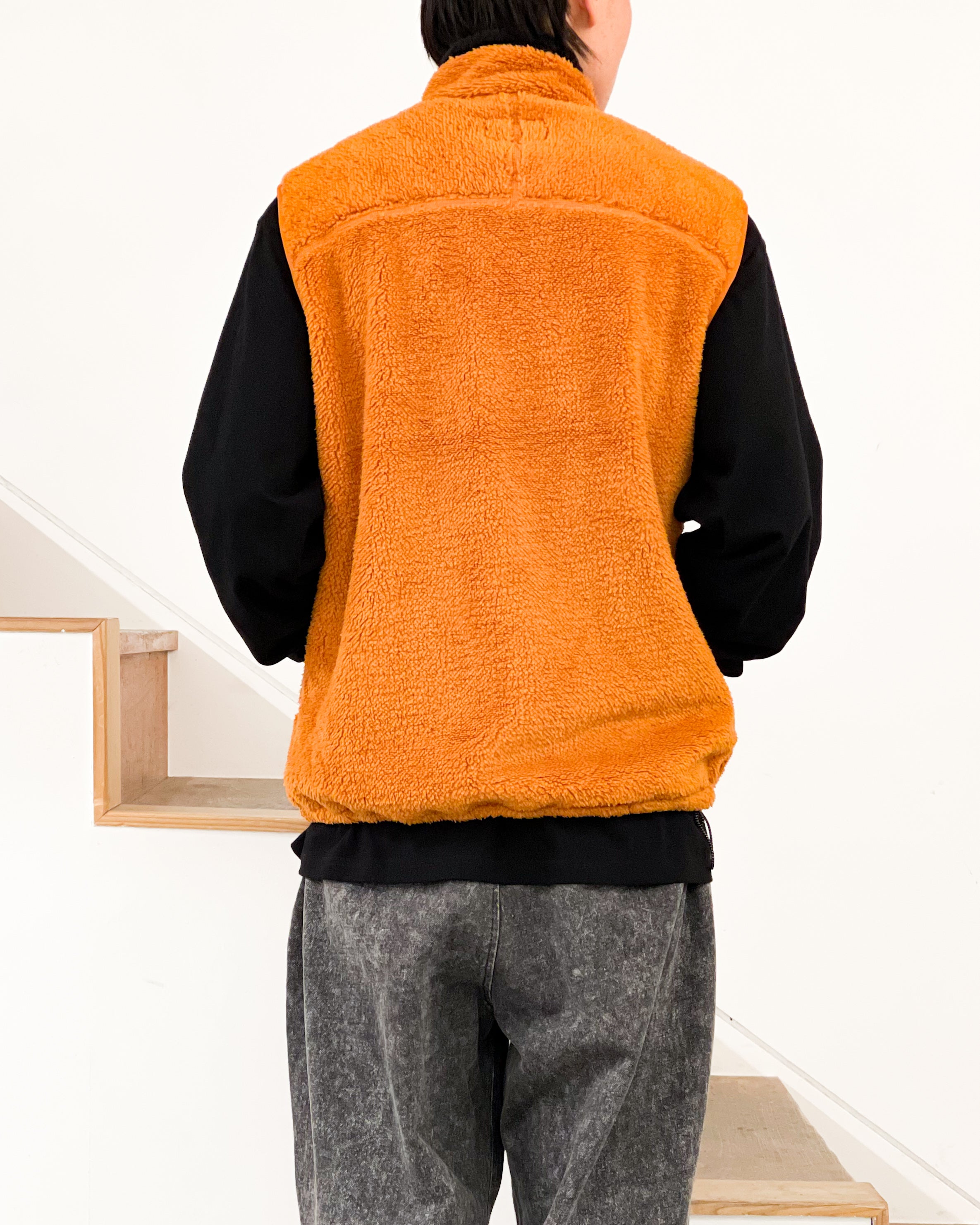 THISISNEVERTHAT】HIGH LOFT FLEECE VEST - ORANGE – pan-kanazawa