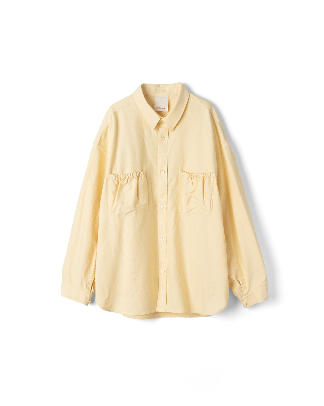 【REFOMED】WRIST PATCH WIDE SHIRT"OX" - YELLOW