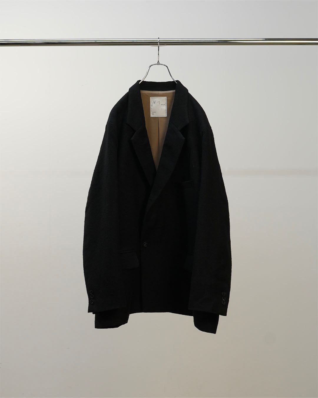 【ANCELLM】SEMI-DOUBLE TAILORED JACKET - BLACK