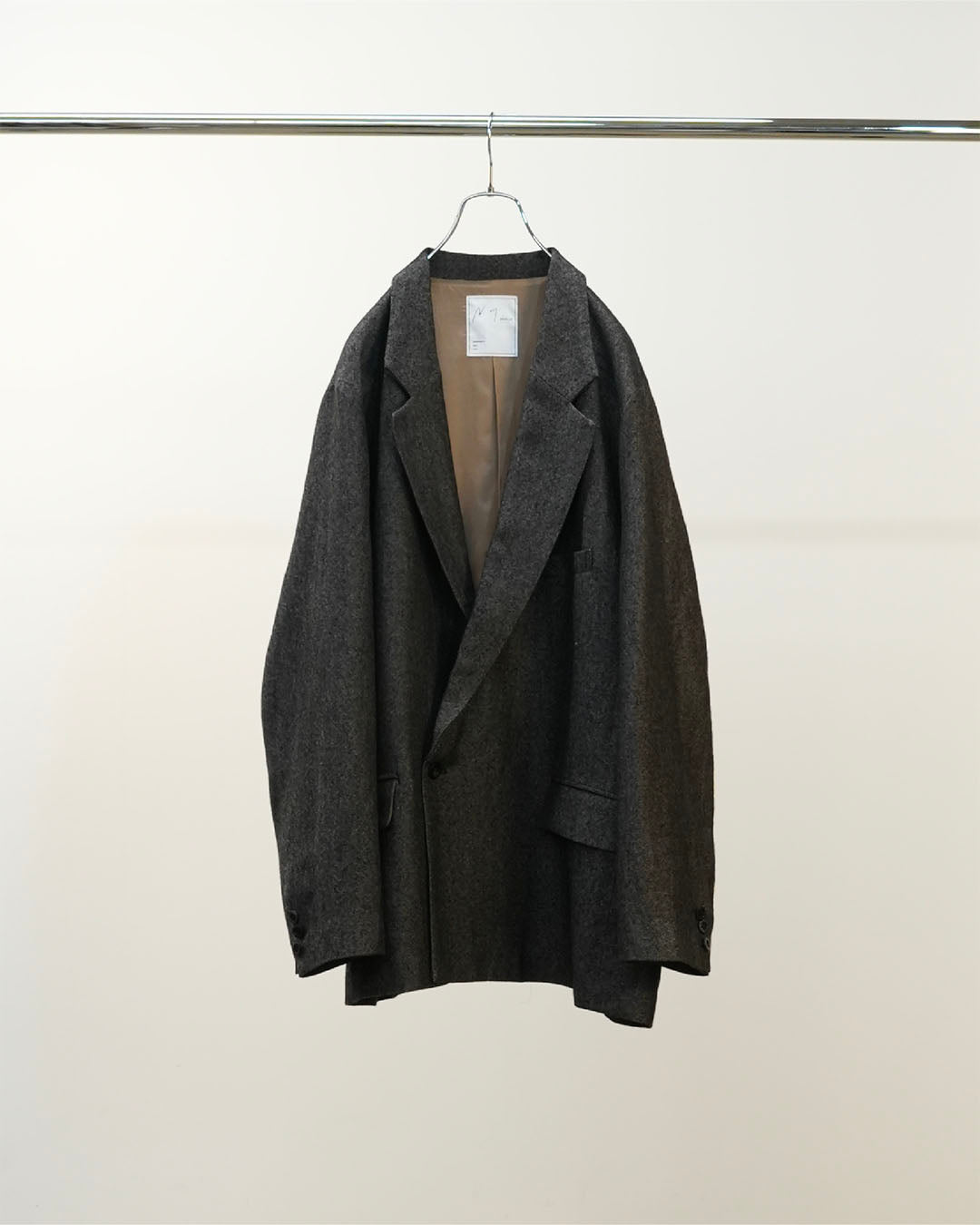 【ANCELLM】SEMI-DOUBLE TAILORED JACKET - BROWN