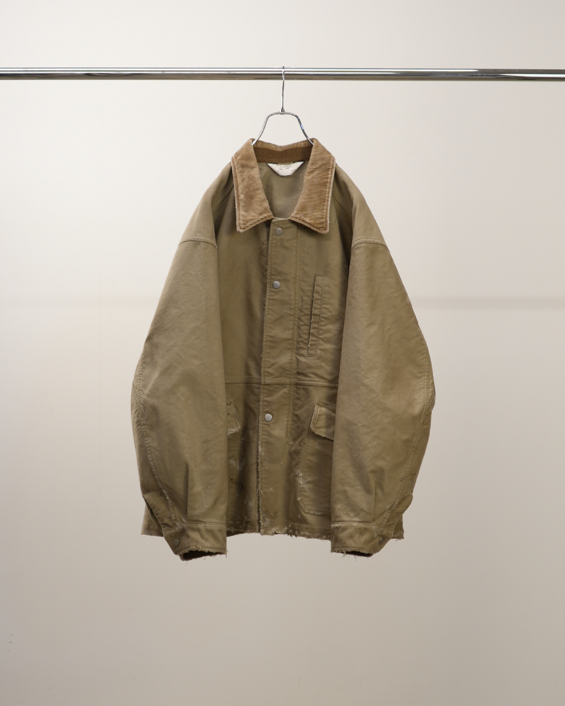 【ANCELLM】MOLESKIN WORK JACKET - BEIGE