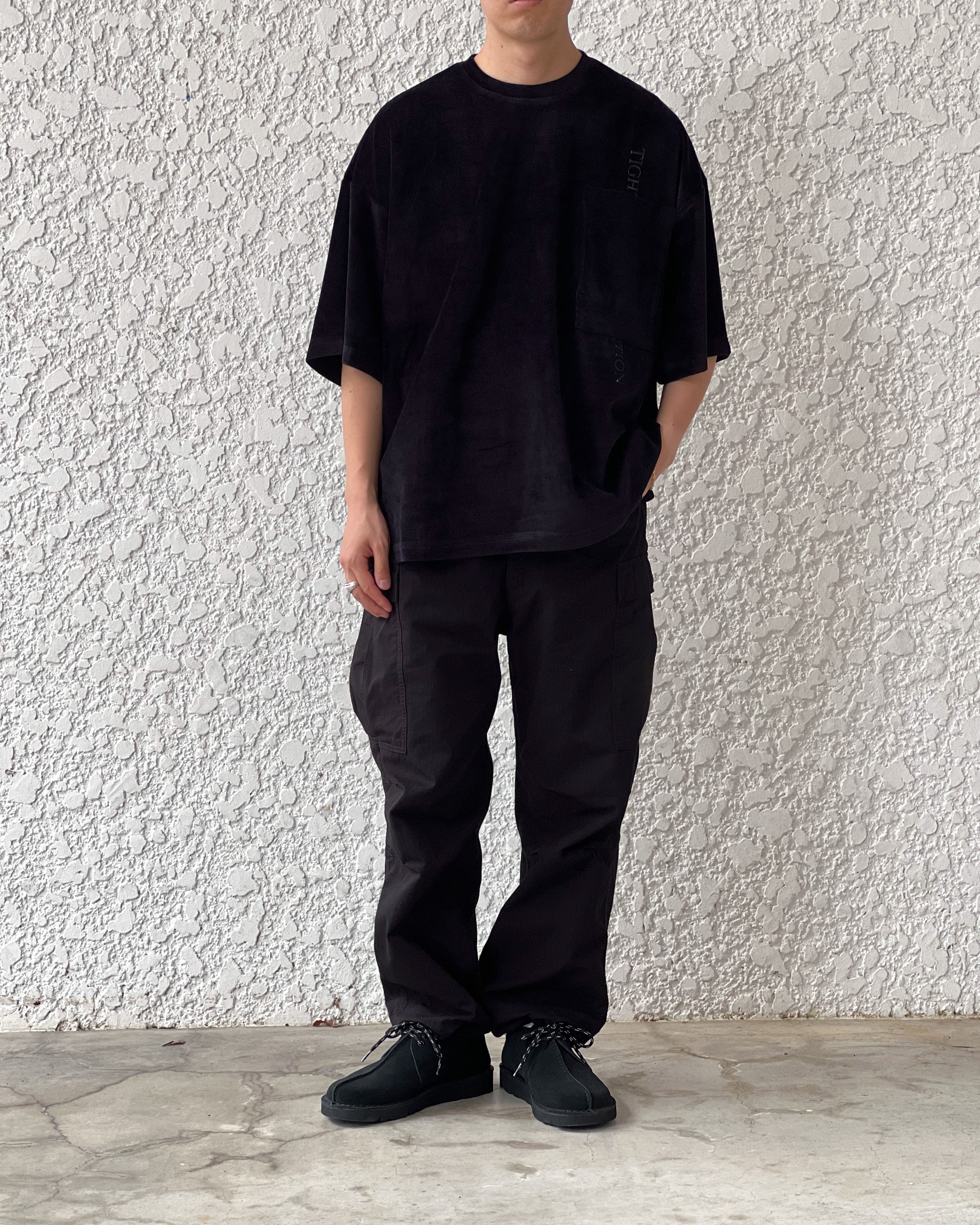 TIGHTBOOTH】STRAIGHT UP VELOUR T-SHIRT - BLACK – pan-kanazawa