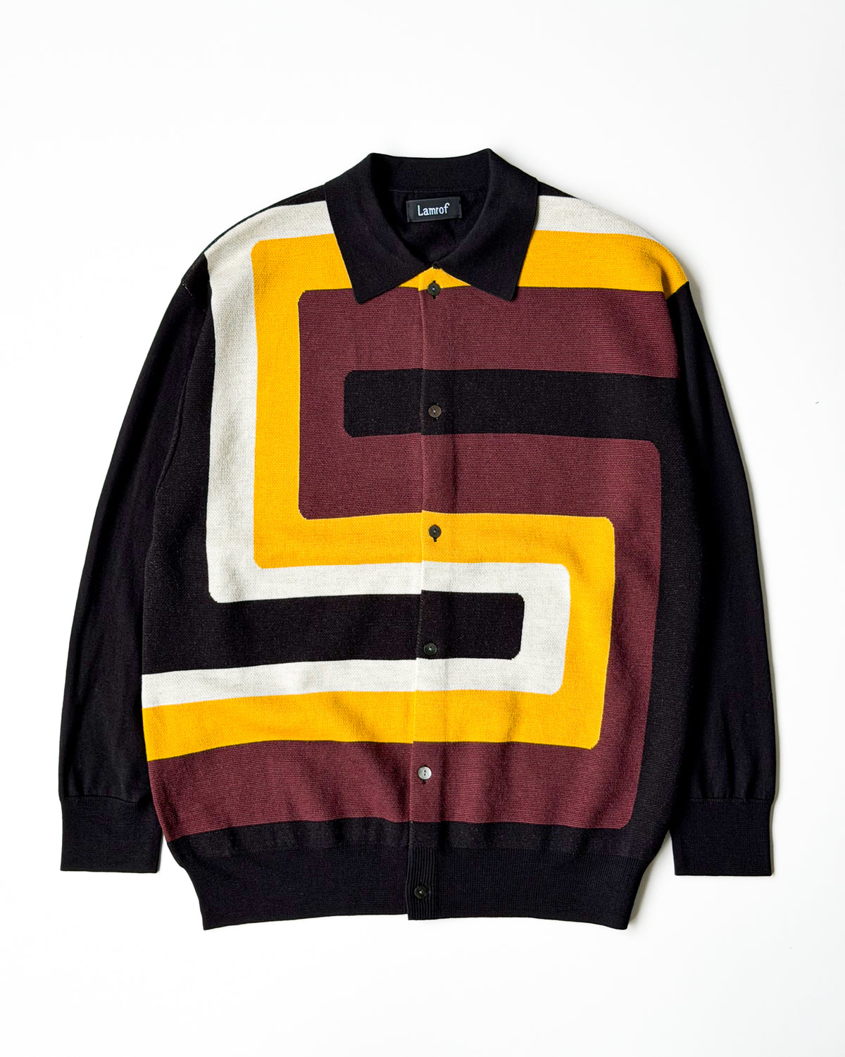 【LAMROF】POSTWAR MODERNISM CARDIGAN - BLACK BROWN