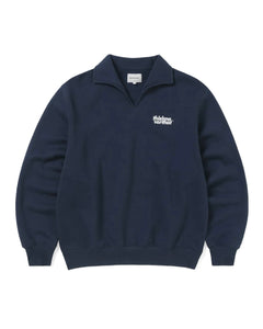 【THISISNEVERTHAT】OPEN COLLAR SWEATSHIRT - NAVY