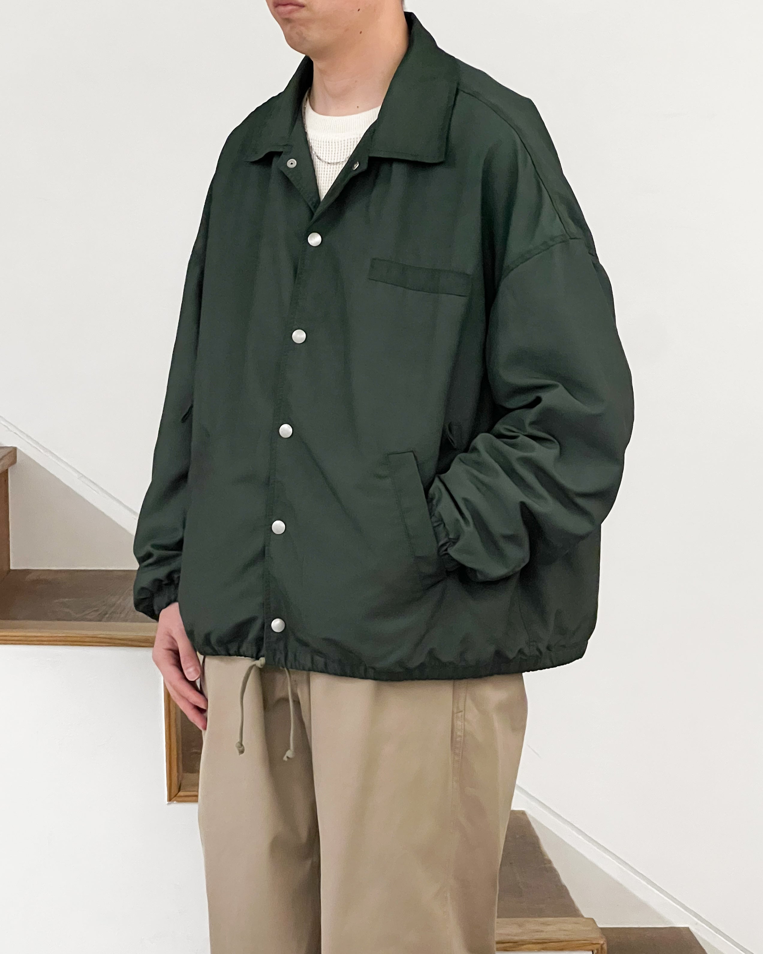 【REFOMED】H-M-D CORDLOOP COACH JACKET - GREEN