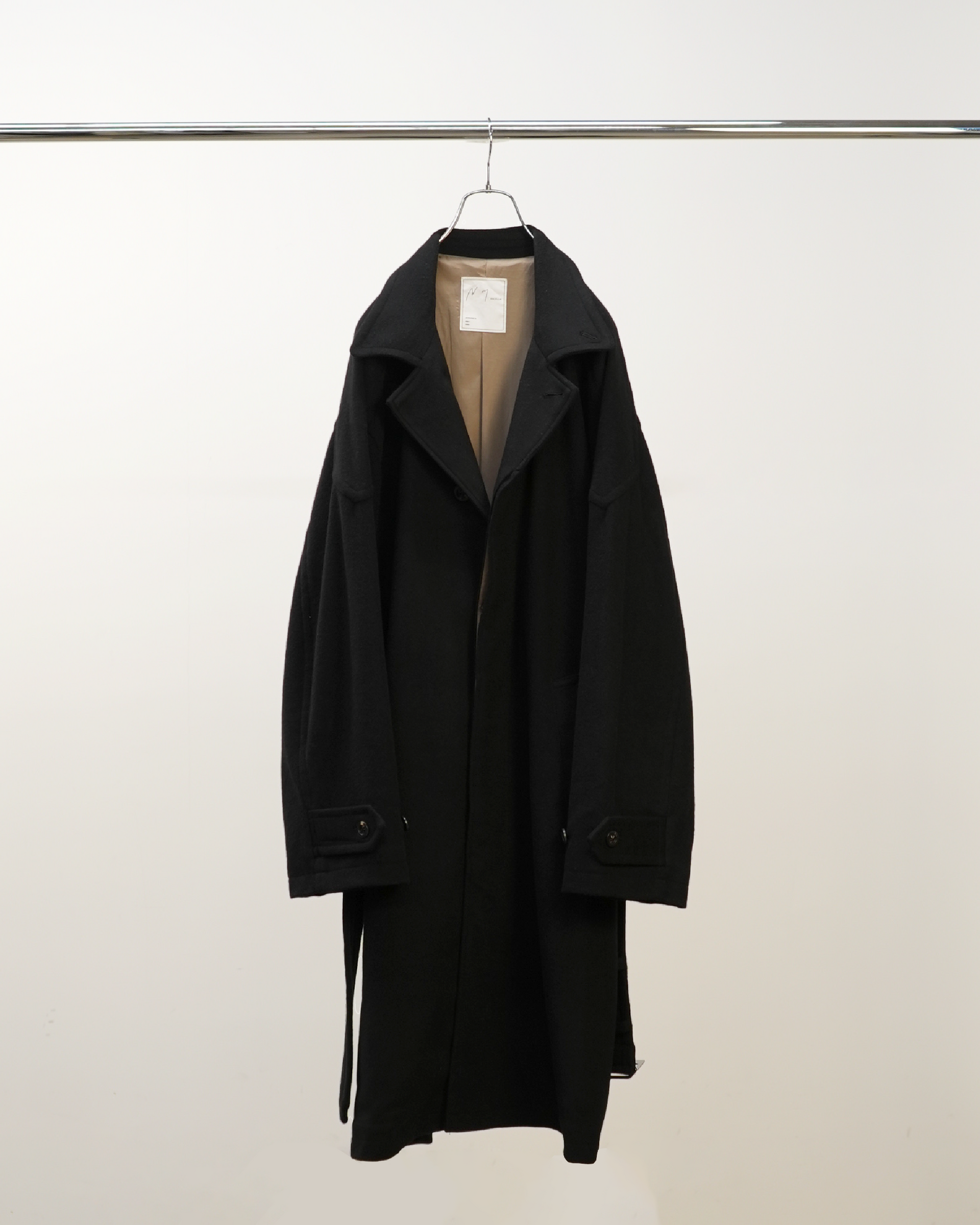 【ANCELLM】W/S/CA BALMACAAN COAT - BLACK
